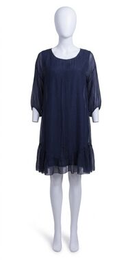 NEW GIGI MODA strolia silk mini dress in navy